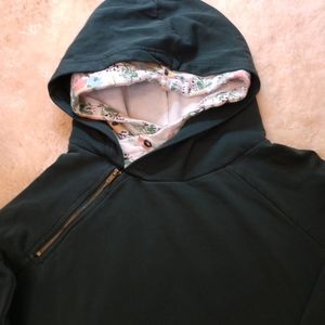 Double Hooded Tunic Sweatshirt